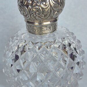 Antique cut glass perfume bottle